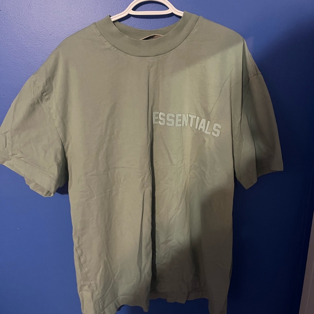 Fear of God Essentials Sage Green Short Sleeve Tee